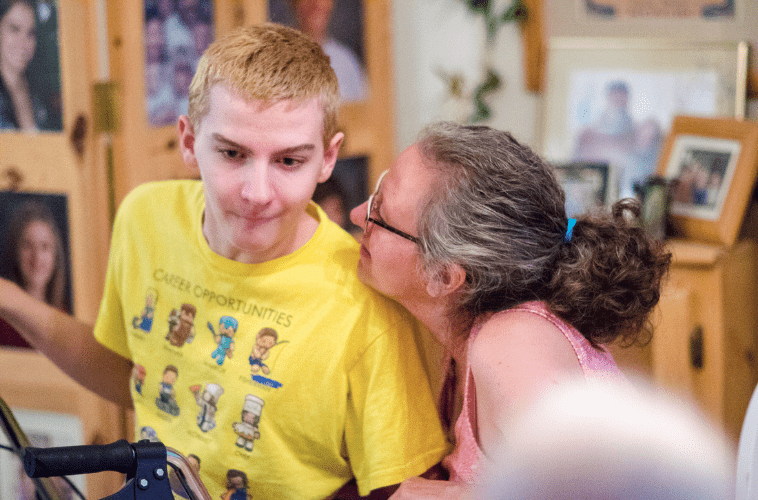 mitchel and mom